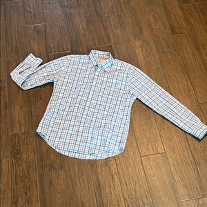 Peter Millar Men's Blue Checkered Shirt